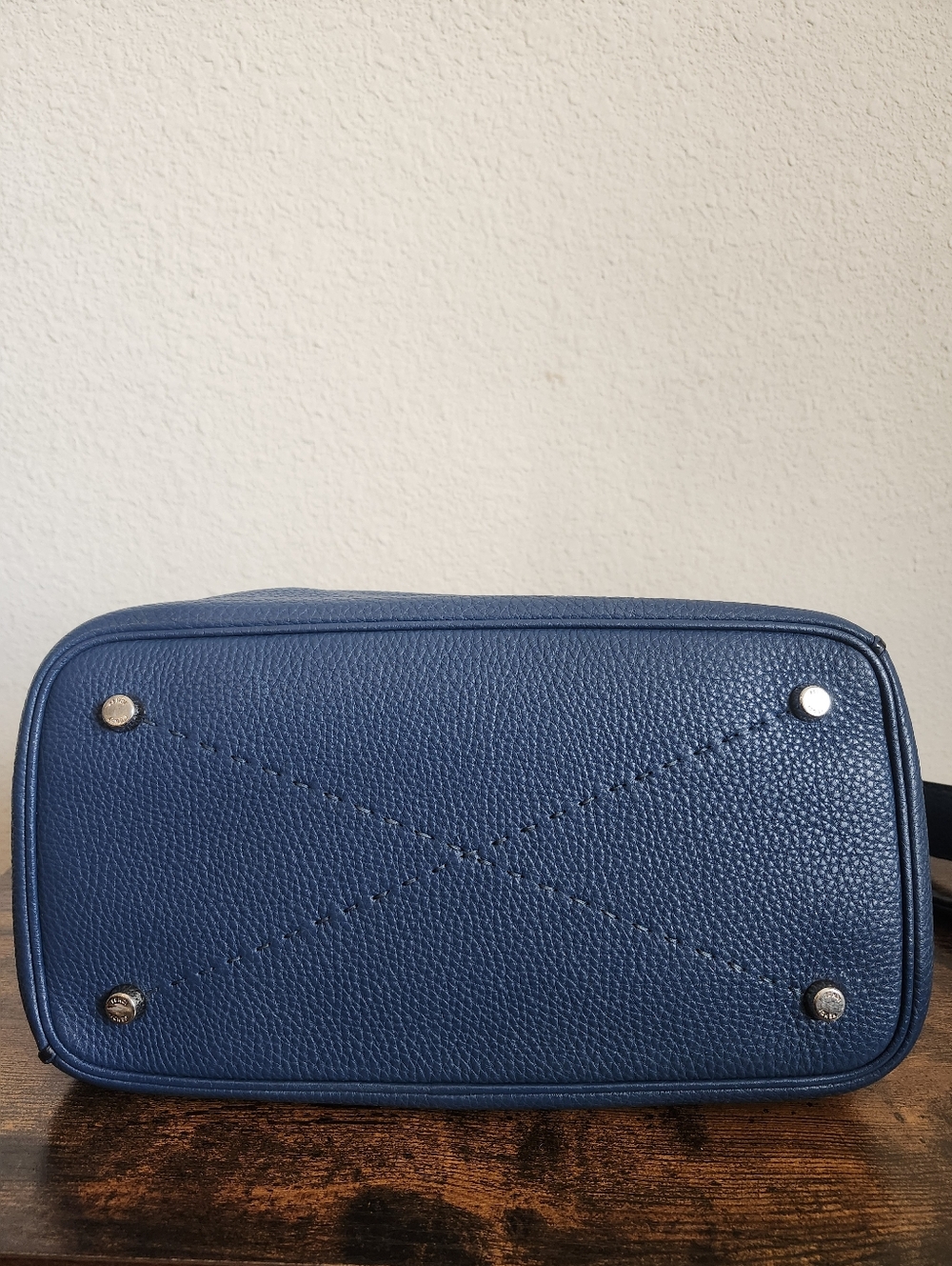 Fendi Blue Selleria Leather Anna Bag - Picture 8 of 16